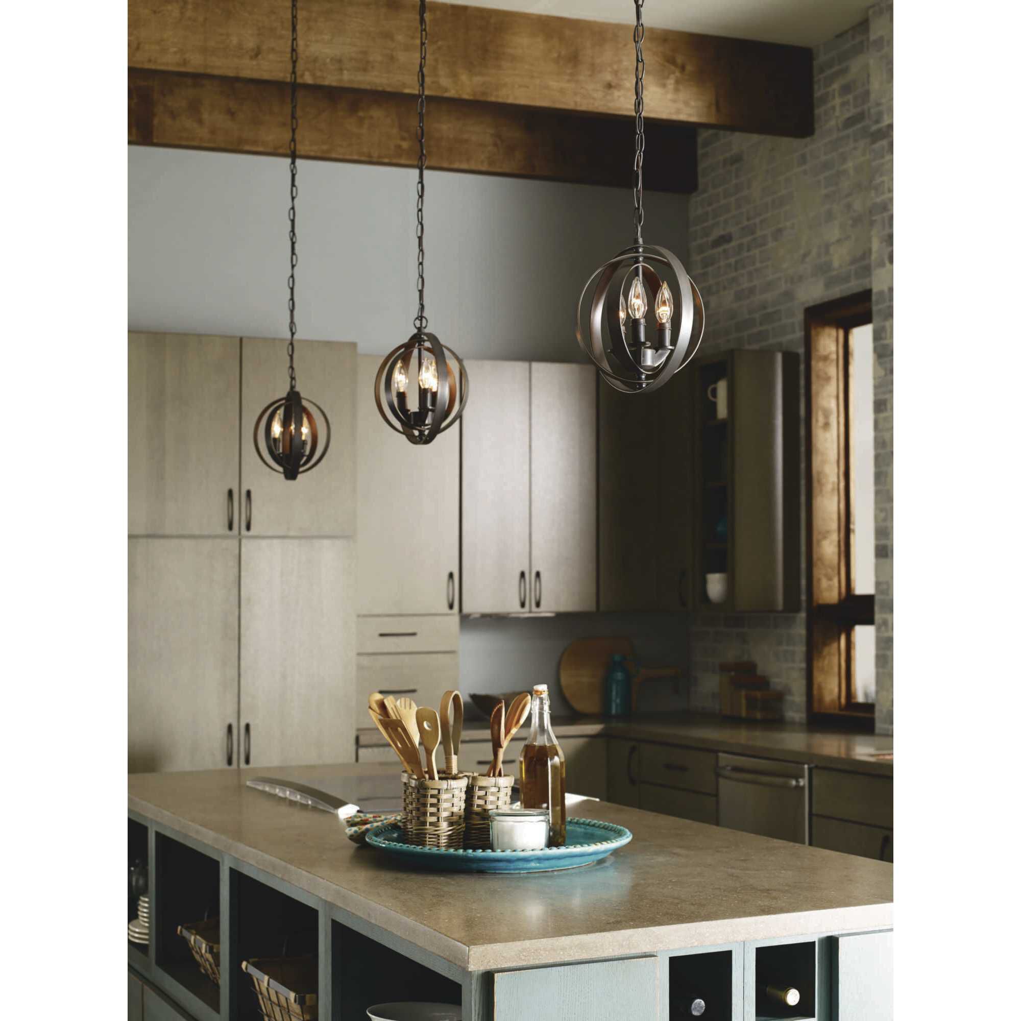 Scandicci 3 Light Antique Bronze Pendant Ceiling Light